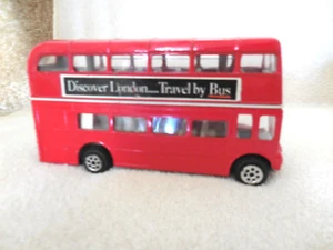 LONDON Marble Arch Red Double Decker British Tour Bus Diecast Metal & Plastic - Picture 1 of 6