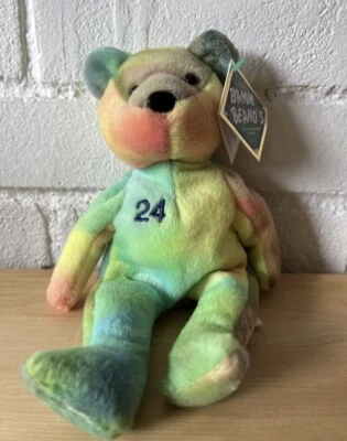 Vintage Salvino's Bamm Beano's Ken Griffey Jr Tie Dye Plush Beanie 1998 - Image 1 of 4
