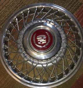 NEW 86-'88 CADILLAC, 14"  HUBCAP FLEETWOOD, EL DORADO FWD WIRE  2050b NOS OEM - Picture 1 of 8
