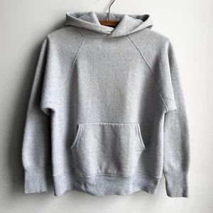 Vintage 1960s Sears Heather Grey Heavy Cotton Sweatshirt Hoodie Men's Small - Picture 1 of 5