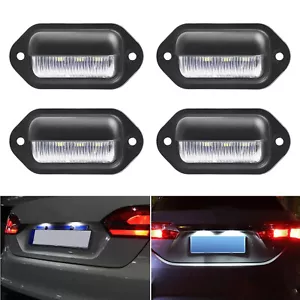 4X Universal LED License Plate Tag Light Lamp White For Truck Trailer SUV RV Van - Picture 1 of 8