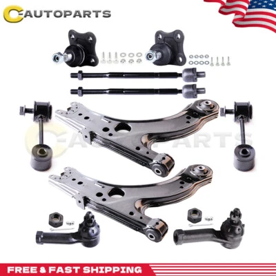 Brazos de control inferiores delanteros extremos de varilla de amarre para Volkswagen Jetta Beetle Golf 1999-2002 Foto 1 de 4