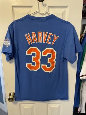 Matt Harvey New York Mets 2015 Serie Mundial Hombre’s Camisa Azul Talla Mediana Foto 1 de 2