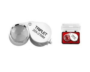 Jewelers Loupe 20X Premium Magnifier Hastings Triplet Optics Professional Grade - Picture 1 of 3