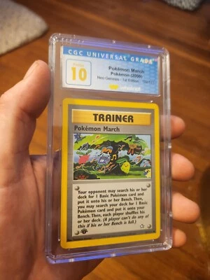 POP 11) CGC 10 PRISTINE Pokemon March Trainer 102/111 Neo Genesis 1st Ed Pokemon - Image 1 of 4