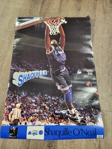 Vintage Nba Basketball Orlando Magic Shaq Shaquille O’neal Dunking Poster 23x35 - Picture 1 of 7