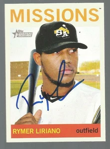 NEW YORK METS RYMER LIRIANO SIGNED 2013 TOPPS HERITAGE MINORS ROOKIE CARD PADRES - Picture 1 of 1