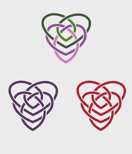 EASY * 2 DMC Colors* Celtic Entwined Mothers Knot  Counted Cross Stitch Pattern - Picture 1 of 11