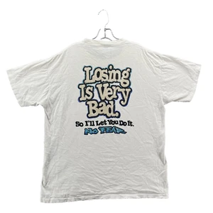 Camiseta De Colección No Fear Hombres XL Puntada Única Losing is Bad Retro Ropa de Calle Patín 90 - Imagen 1 de 14
