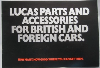 1976 Lucas parts and accessories Brochure part No. PLM5242/9/76/300M/JC - Image 1 of 2