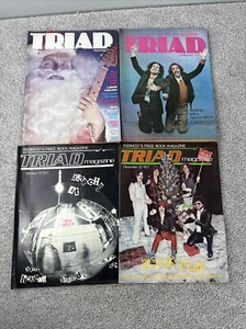 Vintage Triad Magazine 1975 1977 WXFM Chicago Music Radio Publication Lot of 4 - Imagen 1 de 9