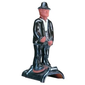 Firstfigur Zimmermann naturgetreu glasiert Keramik Dachschmuck 65 cm hoch - Bild 1 von 1