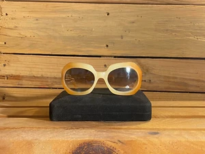 80s Vintage Ladies Big Oversize gradient Tan Frame Sunglasses - Picture 1 of 2