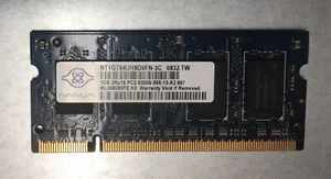 Nanya 1GB NT1GT64UH8D0FN-3C PC2-5300S DDR2 Memory 200 PIN SO-DIMM - Picture 1 of 1
