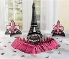 Day in Paris Pink Eiffel Tower French Kids Birthday Party Table Decorating Kit