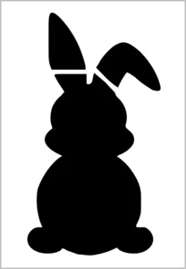 Hoja de plástico RABBIT SILHOUETTE 2 plantillas contorno conejo de Pascua 8,5"" x 11"" S854 - Imagen 1 de 2