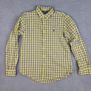 Ralph Lauren Hemd Herren Large Gelb Kariert Langarm Button Down Baumwolle - Bild 1 von 12
