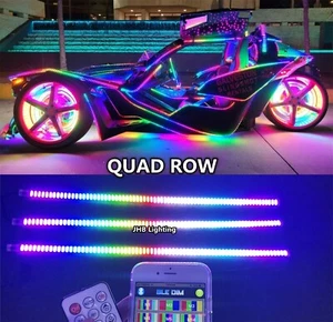 JHB 3PCS 4FT QUAD ROW DREAM CHASING FLOW LED SSL's Wheel Underbody Strips Lights - Bild 1 von 20