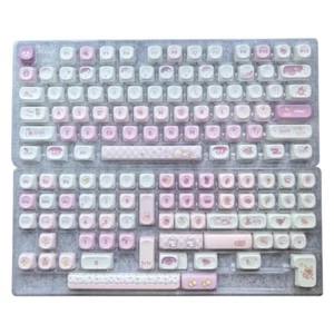 136 Keycaps PBT MOA Profile Standard Sublimation Process Cute Rabbit Keycap - Afbeelding 1 van 8