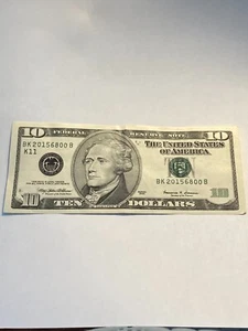 Series 1999 US 10 Dollar Old Face Note Dallas Federal Reserve Circulated - Picture 1 of 2
