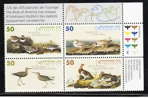 2005 Canada SC# 2098a UR - John James Audubon's Birds-3 Plate Block M-NH # 3545b - Picture 1 of 1