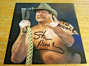 Stan Hansen Luchador Autografiado Firmado 4X4 Fotografía Lucha WWF WCW HOF - Imagen 1 de 3