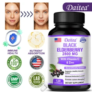 Black Elderberry 2800 Mg Supports A Healthy Immune System - Picture 1 of 11