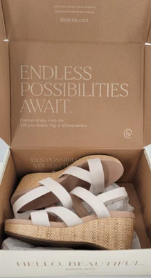 Sandalias de cuña LifeStride Danita Soft System para mujer con hueso 7M nuevas con caja Foto 1 de 4