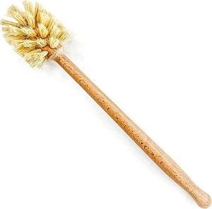 Flaschenbürste mit extra langem Holzstiel und starken Borsten - reinigt und  - Bild 1 von 2