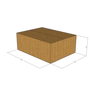 16x12x6 New Corrugated Boxes for Moving or Shipping Needs 32 ECT - Picture 1 of 3