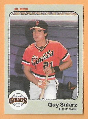 GUY SULARZ SAN FRANCISCO GIANTS #273 - FLEER NM-MT 1983 - Image 1 of 2