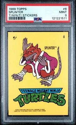 Splinter #6 TMNT Stickers PSA 9 MINT 🐀 (Topps, 1989) - Image 1 of 2