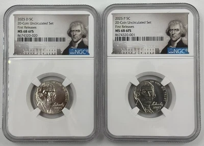 2025 P D Jefferson Nickel NGC MS 68 6FS Full Steps MS68 ⭐FIRST RELEASES⭐ TOP POP - Image 1 of 2