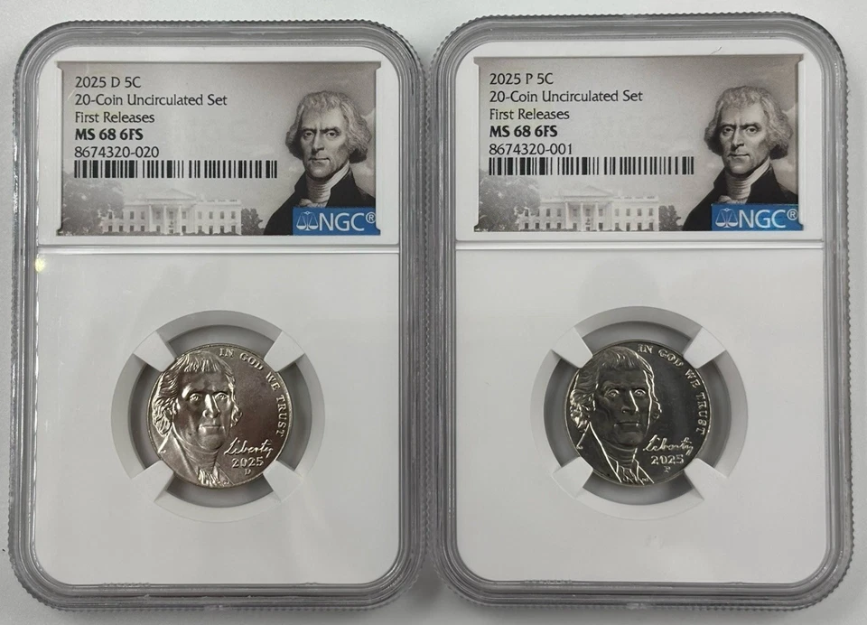 2025 P D Jefferson Nickel NGC MS 68 6FS Full Steps MS68 ⭐FIRST RELEASES⭐ TOP POP - Image 1 of 2