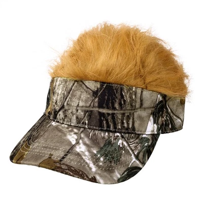 Men's Funny Wig Hip Hop Camouflage Baseball Cap Street Trendy Sun Hat Adjustable - Image 1 of 4