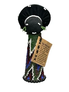 Zulu Matron Beaded Doll Multi Colored Beads Upon Marriage Doll NWT 6 1/2" Tall - Picture 1 of 10