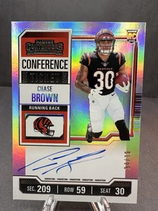 2023 Contenders - RPS Chase Brown  Conference Ticket /75 Bengals Auto RC - Picture 1 of 3