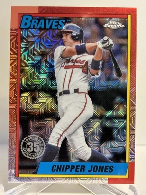 Chipper Jones 2025 Topps Series 1 - 1990 Mojo Refractor HOF #T90C-62 Braves - Image 1 of 2