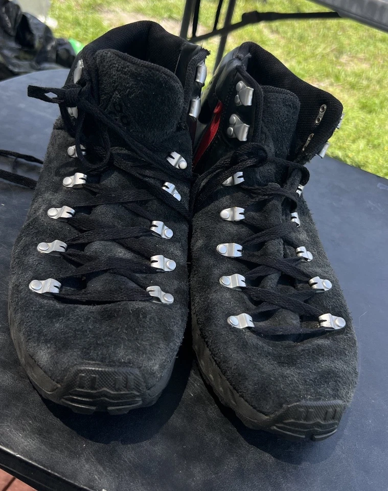 NIKE ACG ZOOM MERIWETHER Negro/Rojo Gamuza Cremallera Talla 12 Hombres Botas DEADSTOCK 2012 Foto 1 de 4