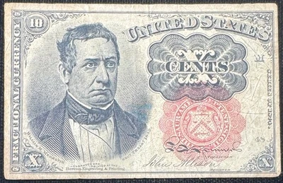 Series 1849 United States 10 Cents Bill, Fractional Currency Note Red Seal P238 - Image 1 of 2