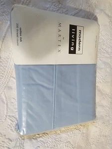 Blue Martex 230 Thread Twin Flat Sheet - Picture 1 of 2