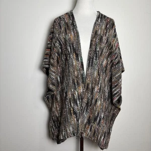 Maglione cardigan kimono misto lana Bryn Walker taglia media terrestre artistico Lagenlook - Foto 1 di 9