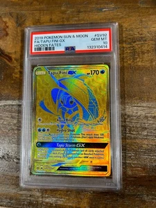POKEMON 2019 Hidden Fates Full Art TAPU FINI GX Sun Moon #SV92 PSA 10 Gem Mint - Picture 1 of 2