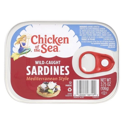 Wild-Caught Sardines, Mediterranean Style, 3.75 oz (106 g) - Image 1 of 3