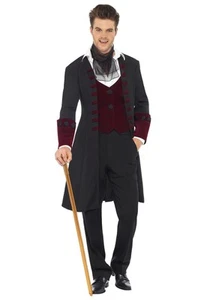 Smiffys Male Fever Gothic Vamp Costume, Black (Size M) - Picture 1 of 1