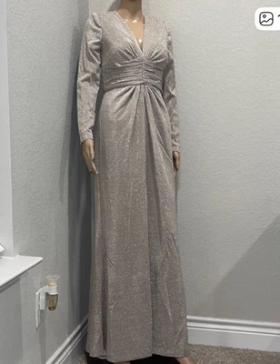 Новый с ярлыками Kay Unger блестящий макси платье Sz 4. - Изображение 1 из 4