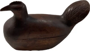 Caja de madera vintage con forma de pato/con tapa tallada a mano almacenamiento de baratijas - Imagen 1 de 5