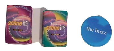 DISNEY Scene IT? DVD game replacement parts cards The Buzz Adult & Kids Trivia - Image 1 of 2