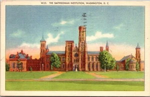 Postal de lino publicada vintage del Instituto Smithsonian Washington DC 1940 B36 - Imagen 1 de 2