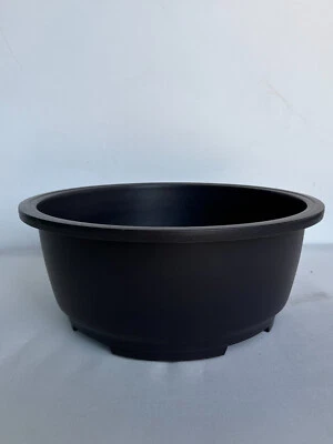 Macetas de entrenamiento de plástico para bonsái marrón oscuro círculo 14,25" diámetro x 6" H - Juego de 2 Foto 1 de 3